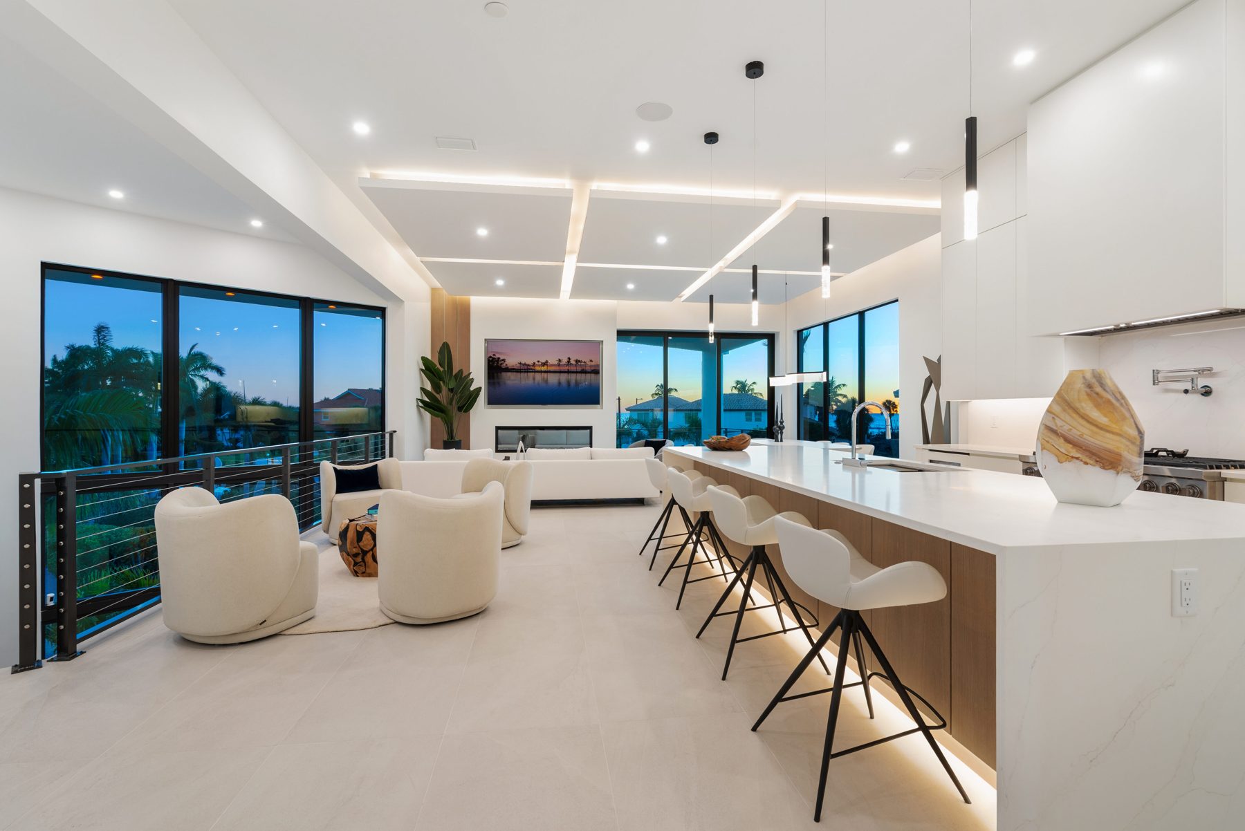 Great room and kitchen